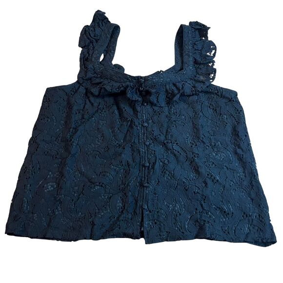 Torrid Blouse Womens 0X Black Lacy Ruffles Whimsygoth Fairygoth Coquette Top - Picture 6 of 16